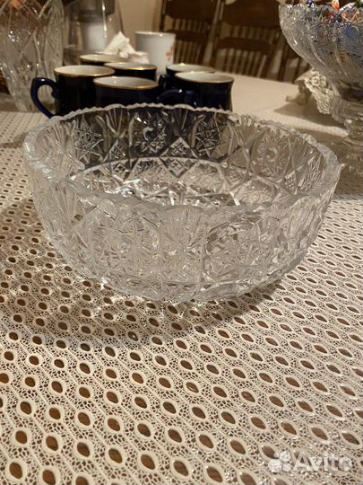 Фруктовница хрусталь СССР