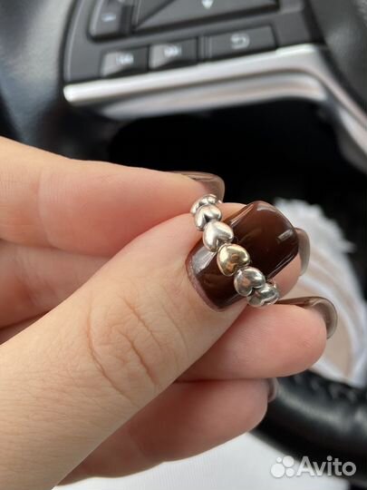 Серебряное кольцо пандора 17,2