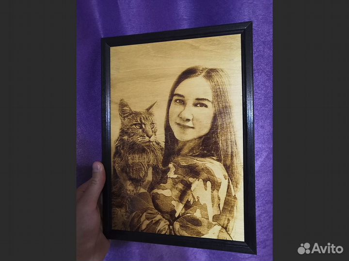 Выжигание портретов по дереву