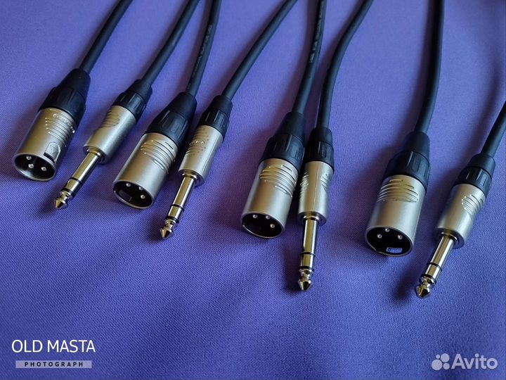 Для студийных мониторов XLR Jack 2шт