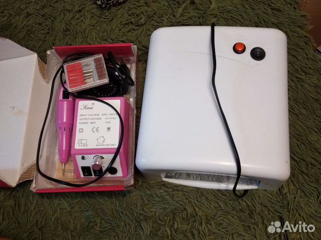 Уф лампа для ногтей и аппарат для ногтей