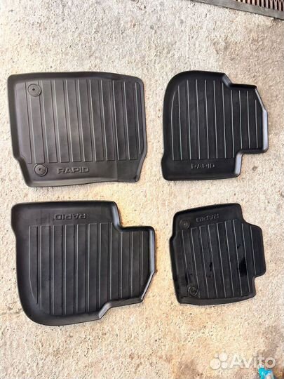 Коврики резиновые Skoda rapid лифтбек
