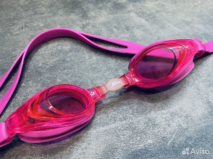 Очки для плавания розовые детские joss yj3008
