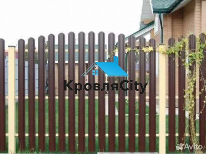 Штакетник для забора / евроштакетник