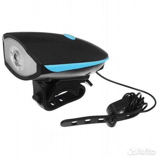 Фонарь велосипедный передний с сигналом, 300 люмен