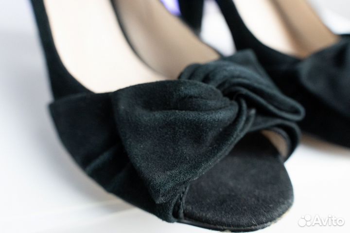 Туфли женские черные 39 натуральная замша