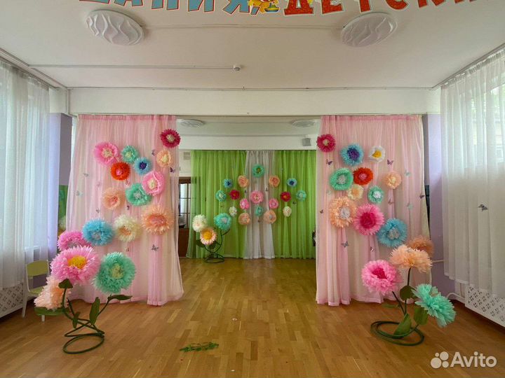 Декор, бумажные цветы,ростовый цветы