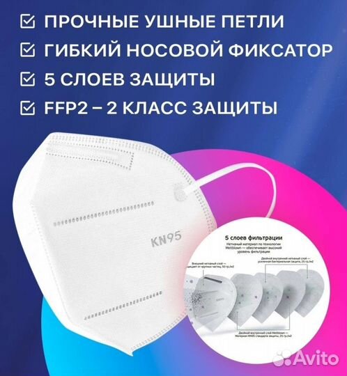Маска респиратор kn95