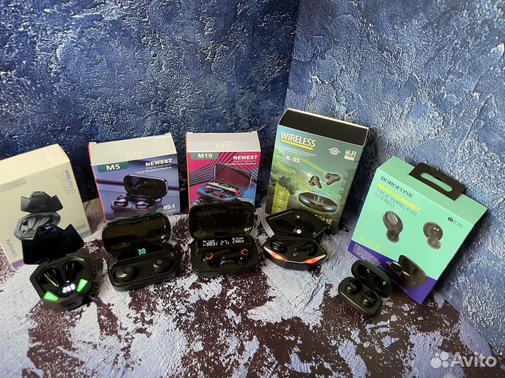 Беспроводные игровые наушники М5, М19, Х6, Е35