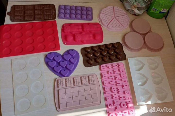 Молды силиконовые для шоколада, мыла, льда