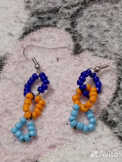 Серги из бисера