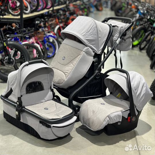 Детская коляска Luxmom 92 светло серая