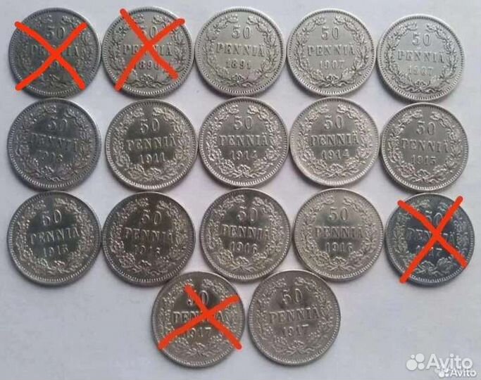 Монеты русская Финляндия
