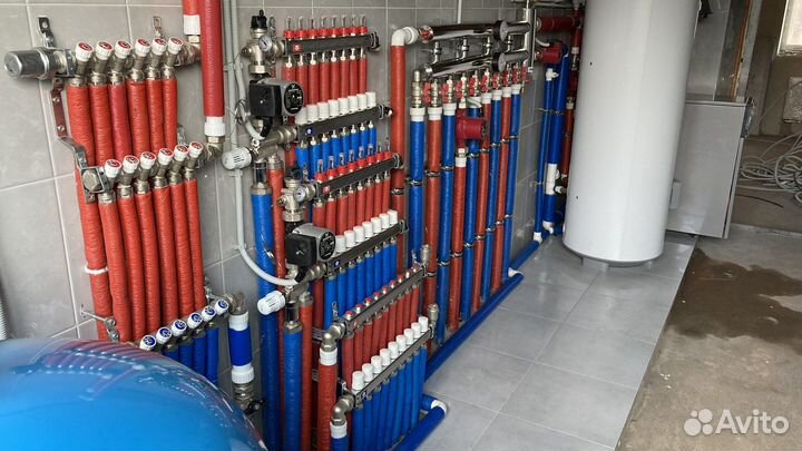 Монтаж отопления.Тёплый пол. Водоснабжение