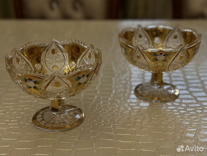 Хрустальная конфетница чехия