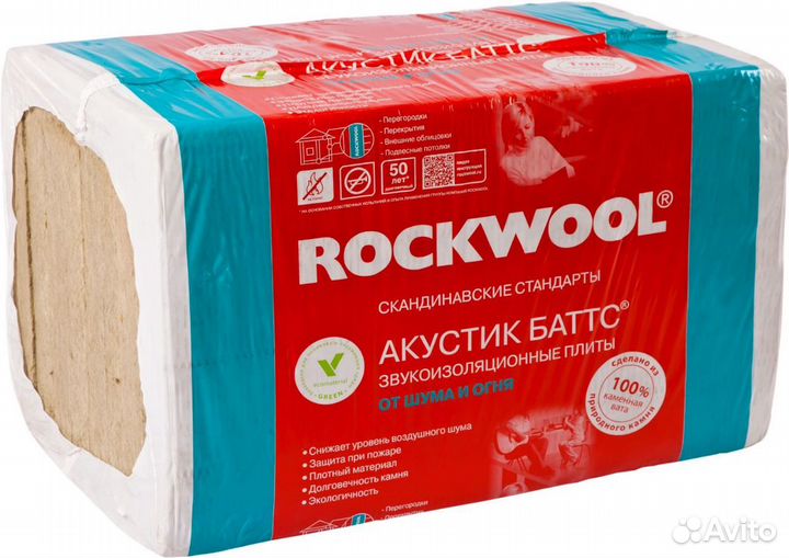 Утеплитель Роквул Скандик Минвата, Rockwool