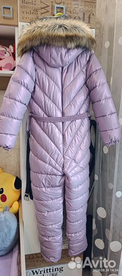 Зимний комбинезон для девочки на рост 152