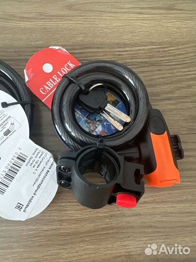Замок для велосипеда и самоката тросовый новый
