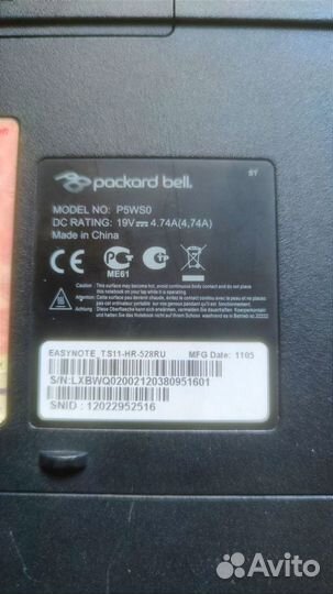 Ноутбук packard bell p5ws0 Nvidia 540M Intel i5