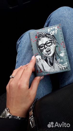 Обложка на паспорт ручная роспись