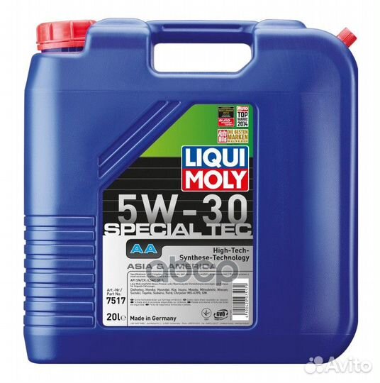 LiquiMoly нс-синт. мот.масло Special Tec AA 5W