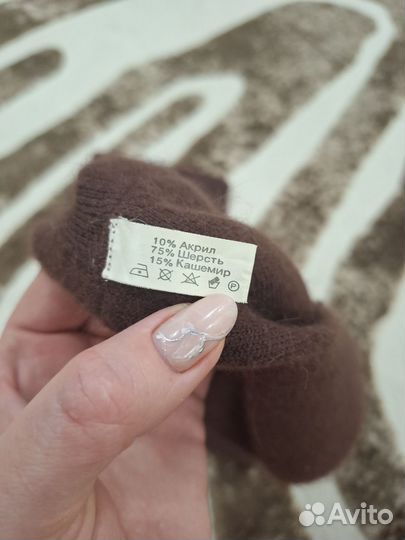 Берет+шарф из кашемира и шерсти