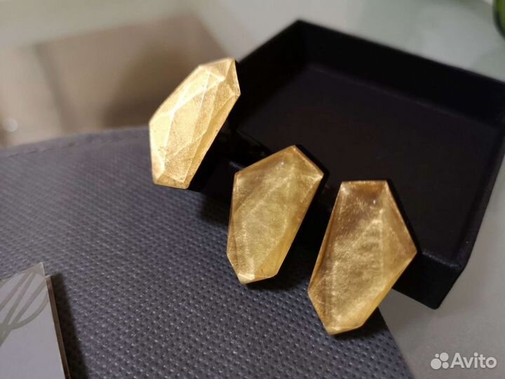 Набор серьги и кольцо Sziska золото новые