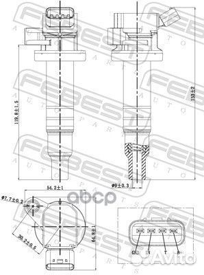 Катушка зажигания toyota corolla/fielder CE121