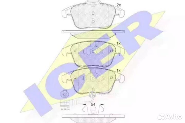 Колодки передние VW Tiguan 07- 181923