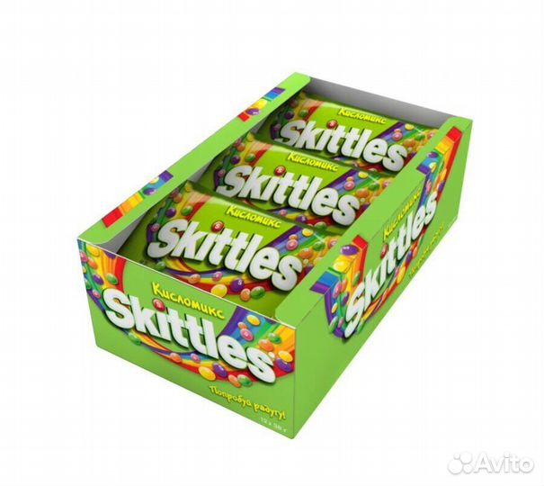 Жевательные конфеты драже Скитлс Кисломикс 38г