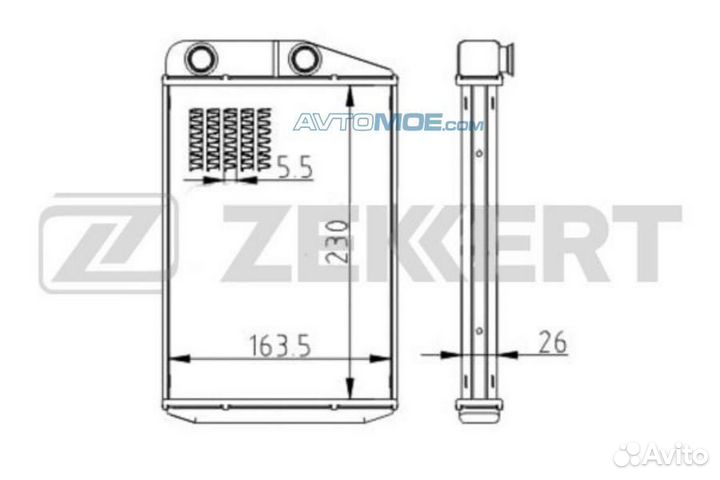 Радиатор отоп. Citroen Jumper (250) 06- Fiat Ducat