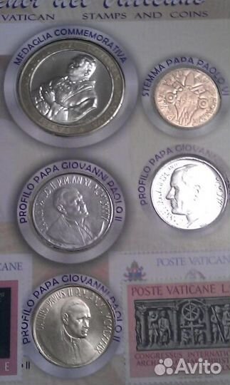 Набор монет Ватикана. Лиры