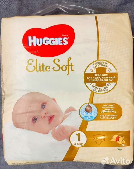 Подгузники Huggies elite soft 1