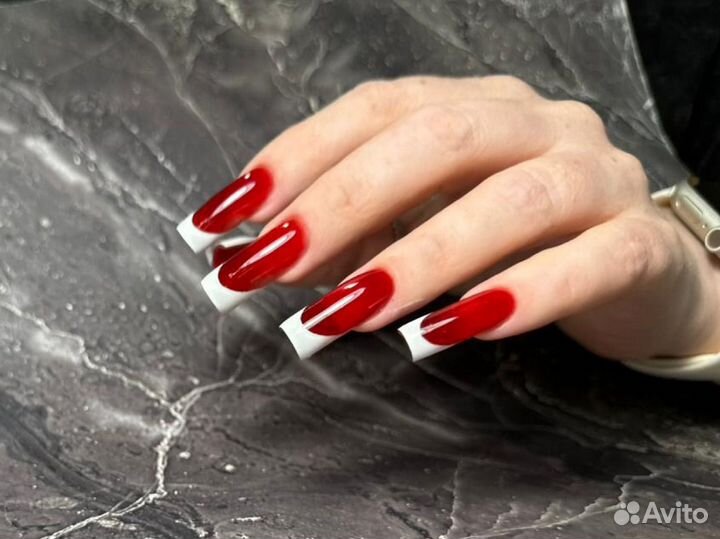 Маникюр наращивание ногтей