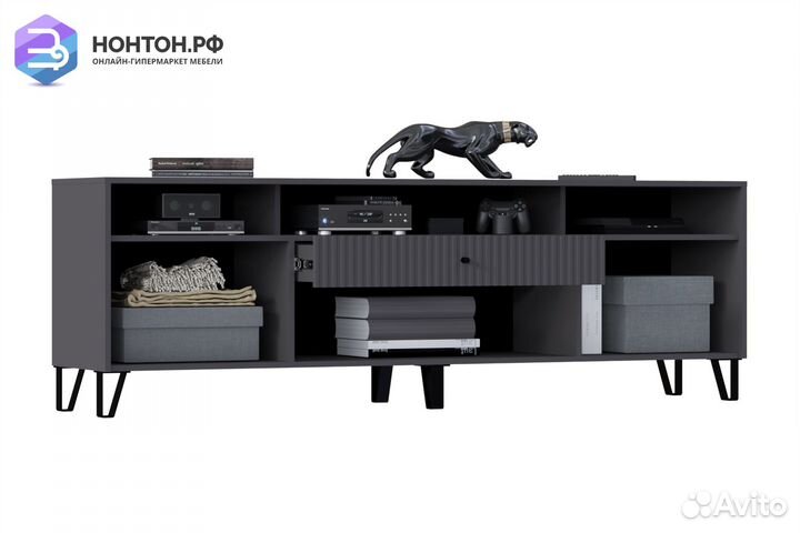 Тв-тумба Оливия графит / графит софт