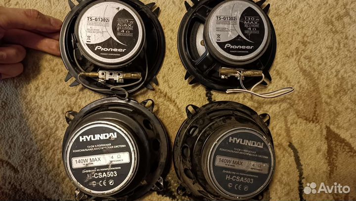 Динамики 13 см pioneer и hyundai