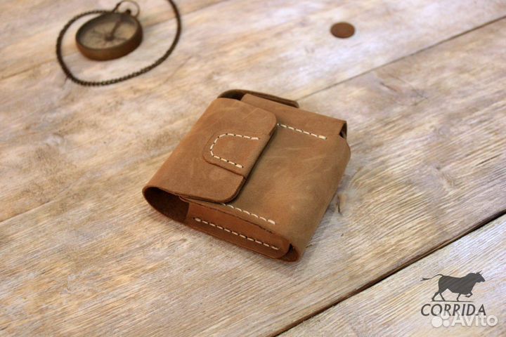 Шикарный кожанный портсигар