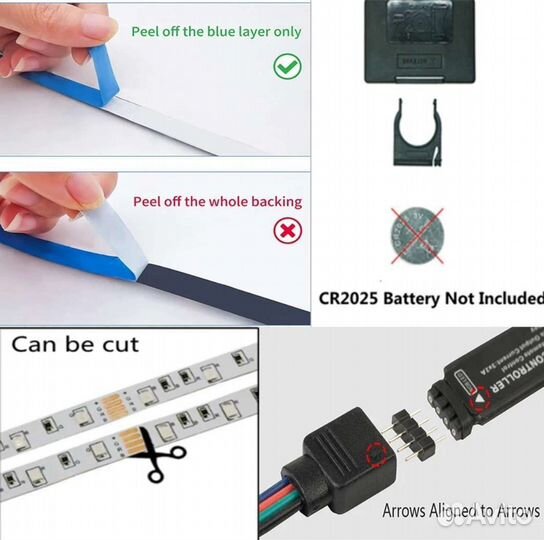 Лента светодиодная разных размеров
