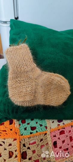 Носки шерстяные ручной вязки