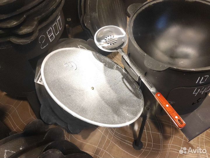 Казан 12л+печь с трубой+шумовка в подарок