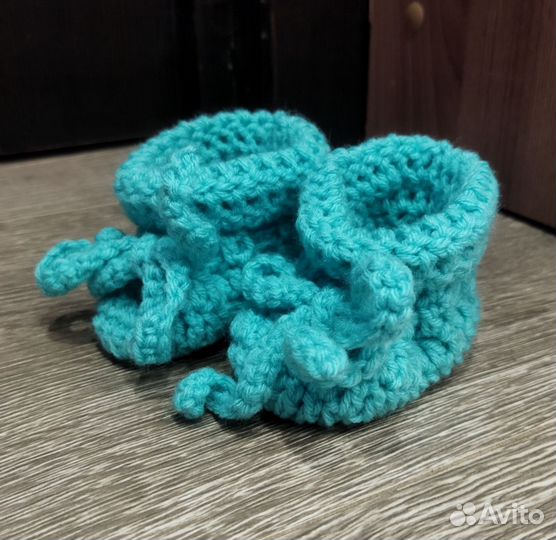 Вязаные пинетки для малышей