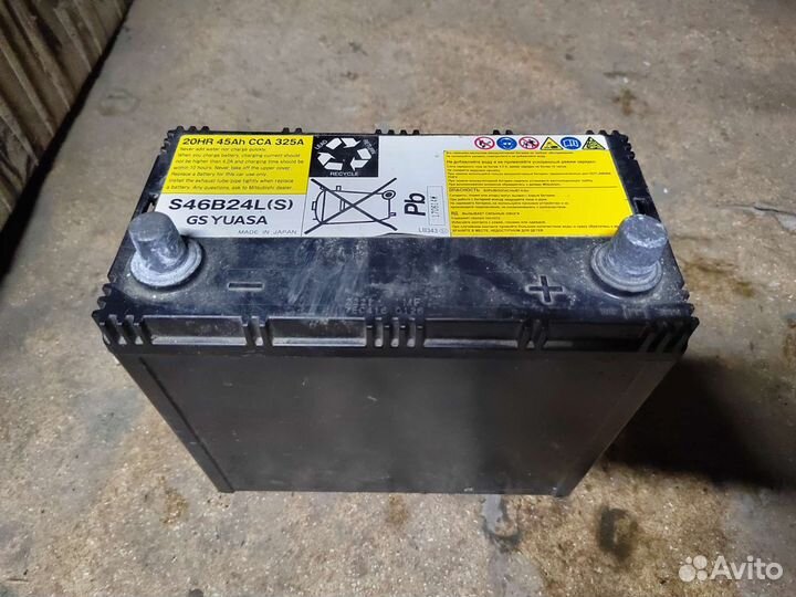 Аккумулятор 12в 45ач Pb japan