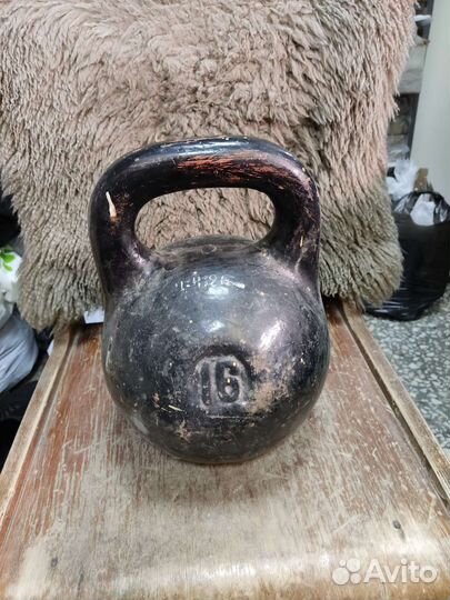 Гантели гири пудовая16 кг авито доставкой