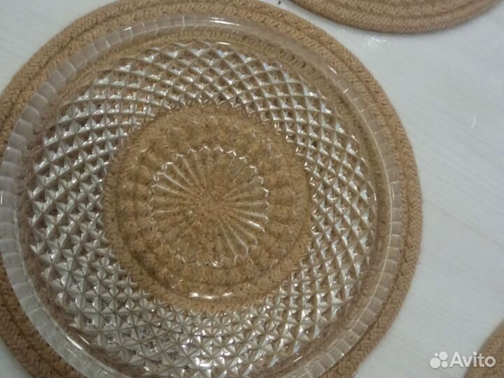 Тарелка хрустальная, для десертов, тортов