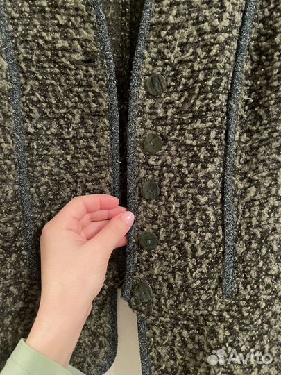 Винтажный жакет из шерсти букле