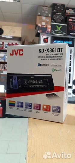 Магнитола 1 din JVC KD-X361BT
