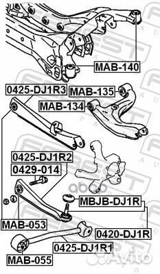 Сайлентблок febest MAB-134 (MR589459)