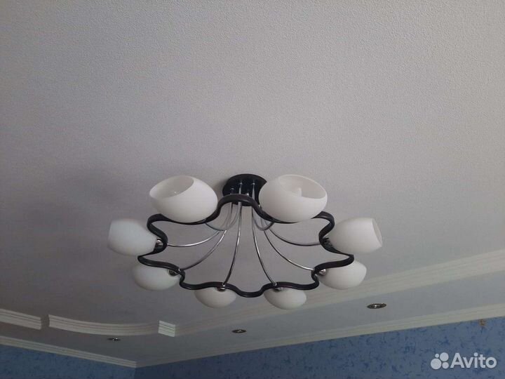 Люстра потолочная 8 плафонов бу