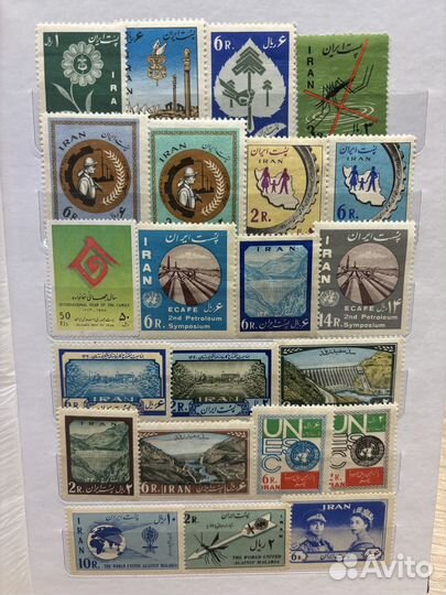 Марки разных стран полувековые