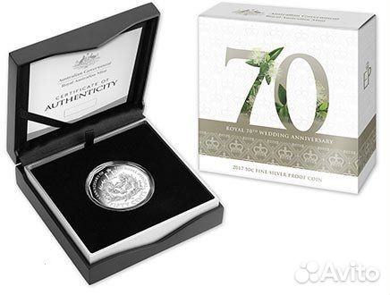 Австралия. 50 Центов. 2017 г. 70 лет Королевской с